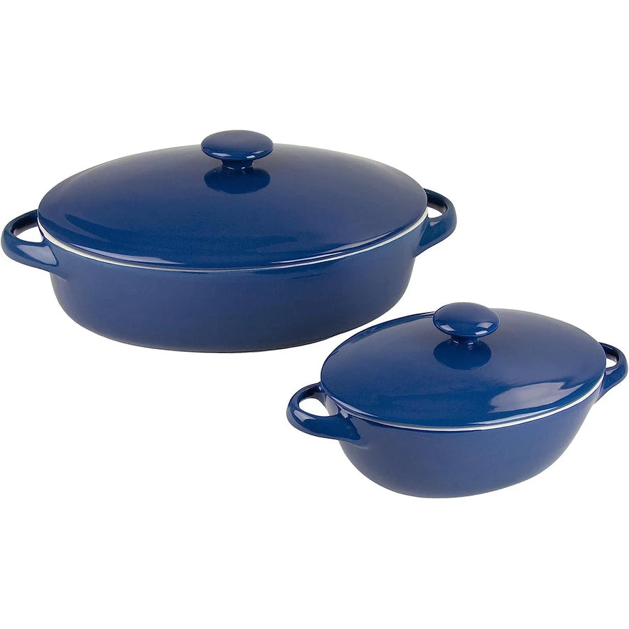 Sienna Covered Casserole 10" and 7" Bakeware Set