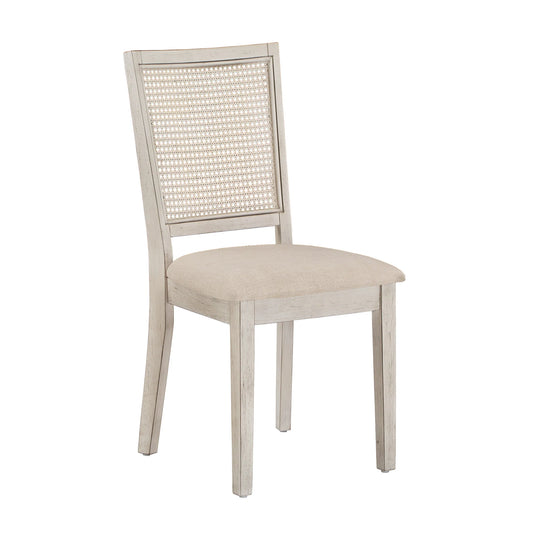 Eleanor Beige Linen Rattan Dining Chairs (Set of 2) by  Classic