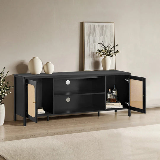 62" Bohemian TV Stand Modern Media Console Entertainment Center