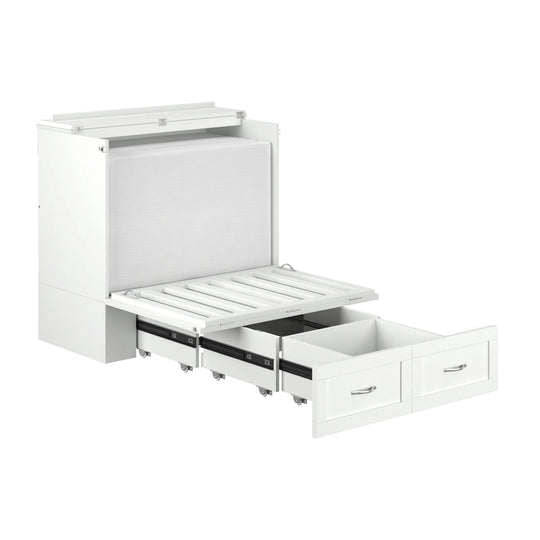 Hamilton Murphy Bed Chest with Mattress and Storage Drawer