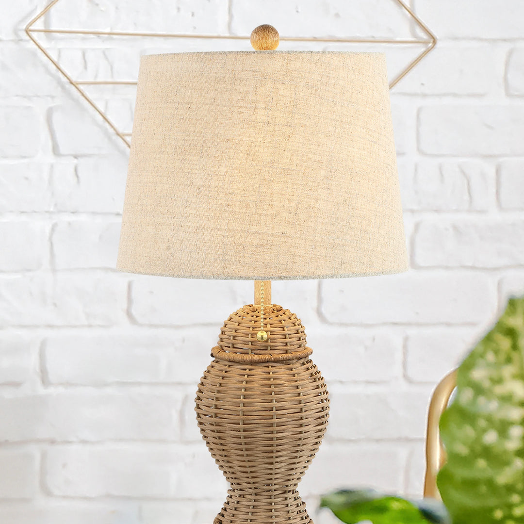 Hunter Wicker 20.5" Bohemian Rustic Iron LED Table Lamp