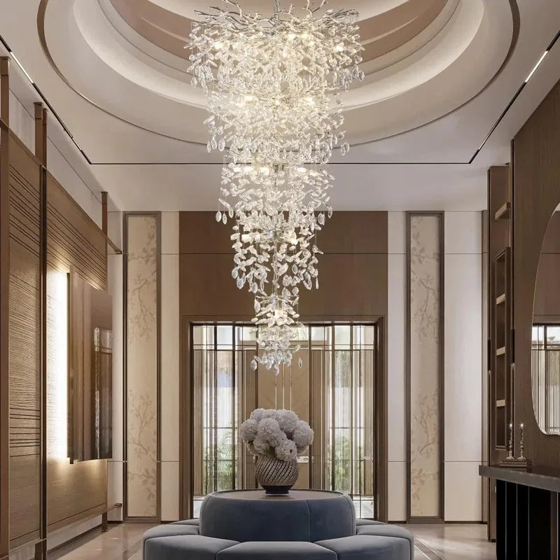 Crystal Dimmable LED Tiered Chandelier - 118In