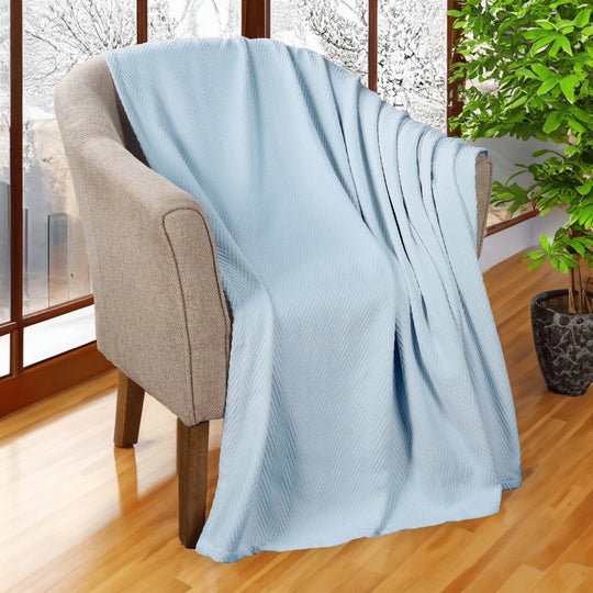 Metro Zig-Zag Chevron All-Season Bedding Cotton Blanket