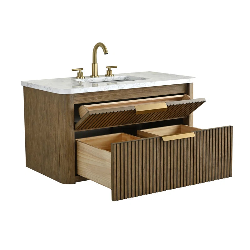 Liljan 36'' Wall-Mounted Single Bathroom Vanity