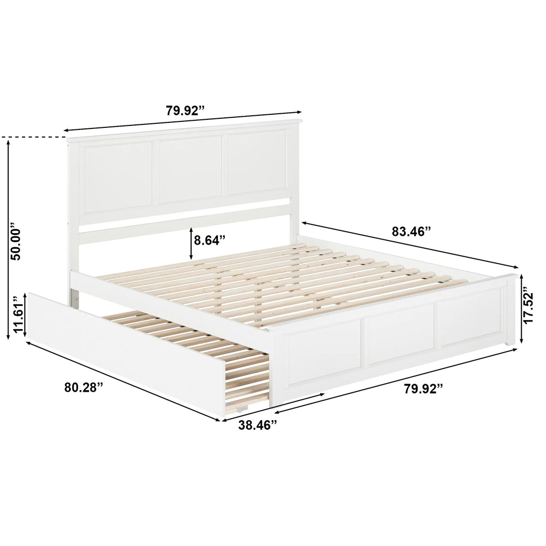 Madison Platform Bed with Matching Footboard & Trundle