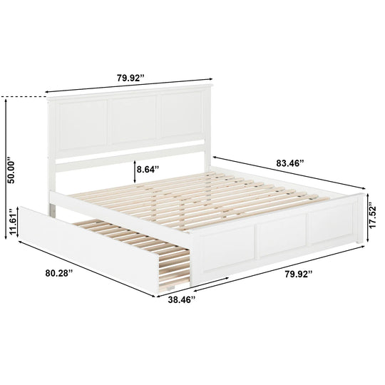 Madison Platform Bed with Matching Footboard & Trundle