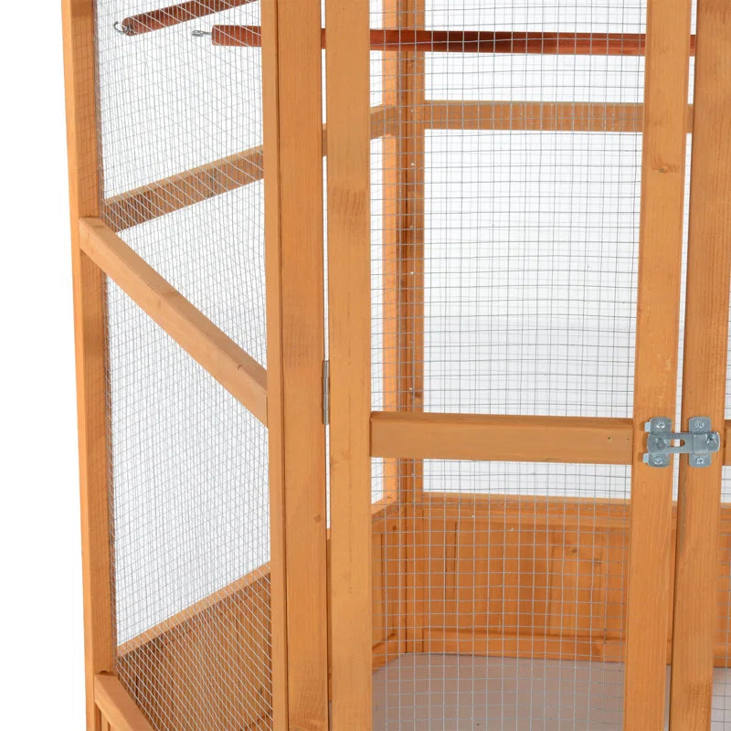 Fielding 65" Pointed Top Flight Cage with Perch