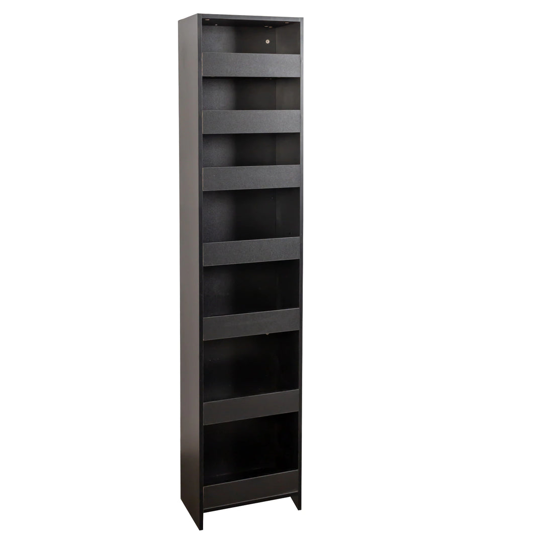 7-Tier Rolling Storage Shelf, Modern Pull-Out Organizer with Single-Sided Access for Kitchen, Living Room, Pantry