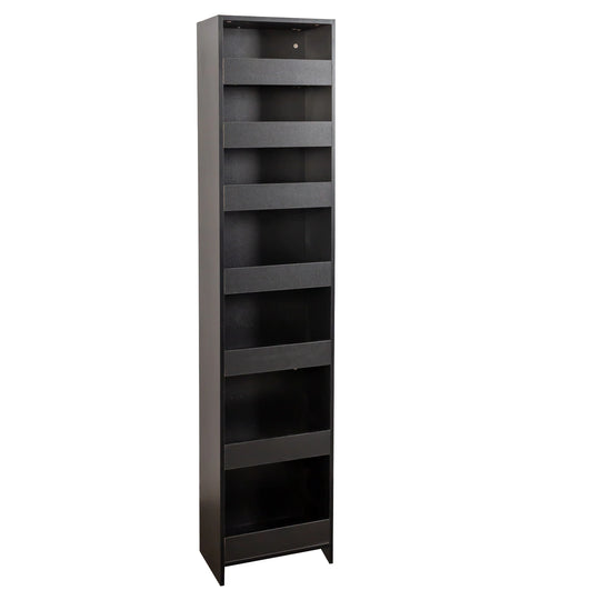 7-Tier Rolling Storage Shelf, Modern Pull-Out Organizer with Single-Sided Access for Kitchen, Living Room, Pantry
