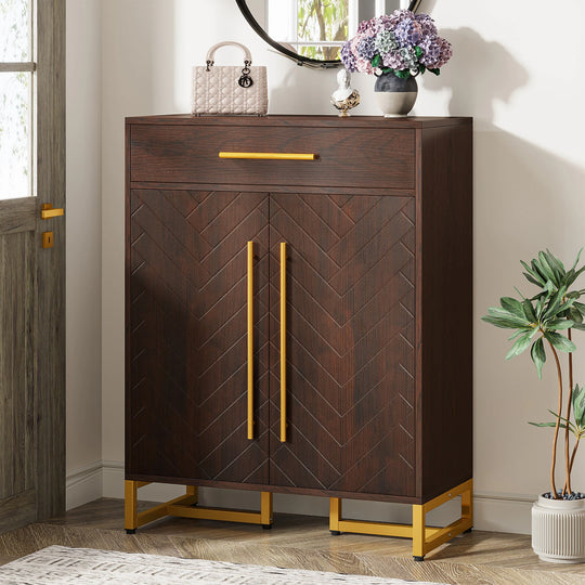 20-Pair Shoe Storage Cabinet with Drawer for Entryway - 31.5"L X 15.75"W X 39.37"H