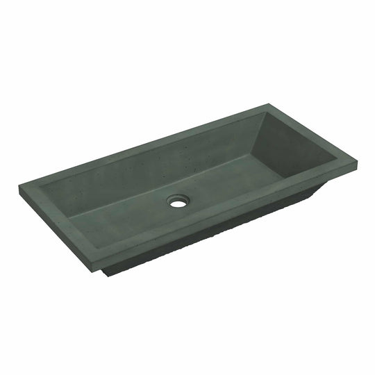 Arcata Nativestone Concrete Undermount Trough Bathroom Sink