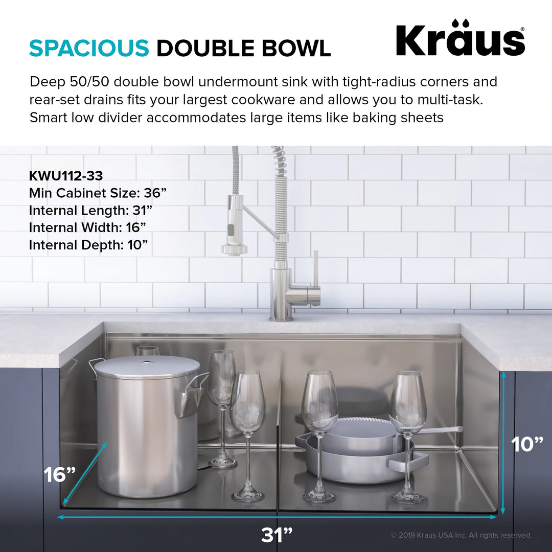 Kore Workstation Undermount Stainless Steel Kitchen Sink
