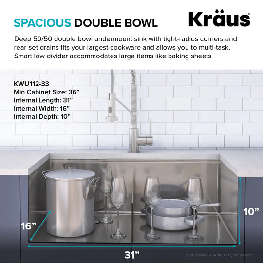 Kore Workstation Undermount Stainless Steel Kitchen Sink