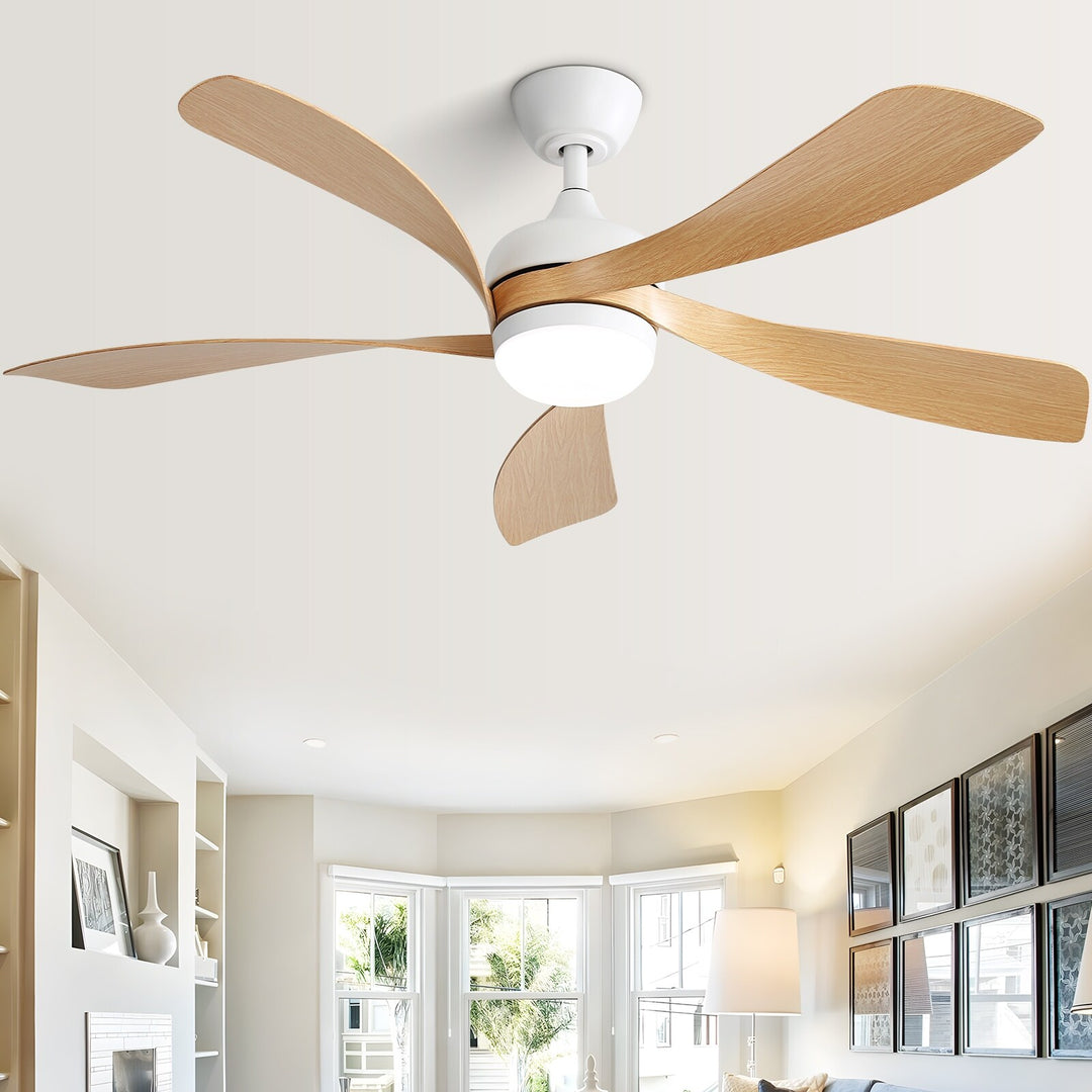 Sofucor 45/52 Inch Ceiling Fan with Remote & Lights Quiet DC Motor 5 Blade High CFM Modern Fan