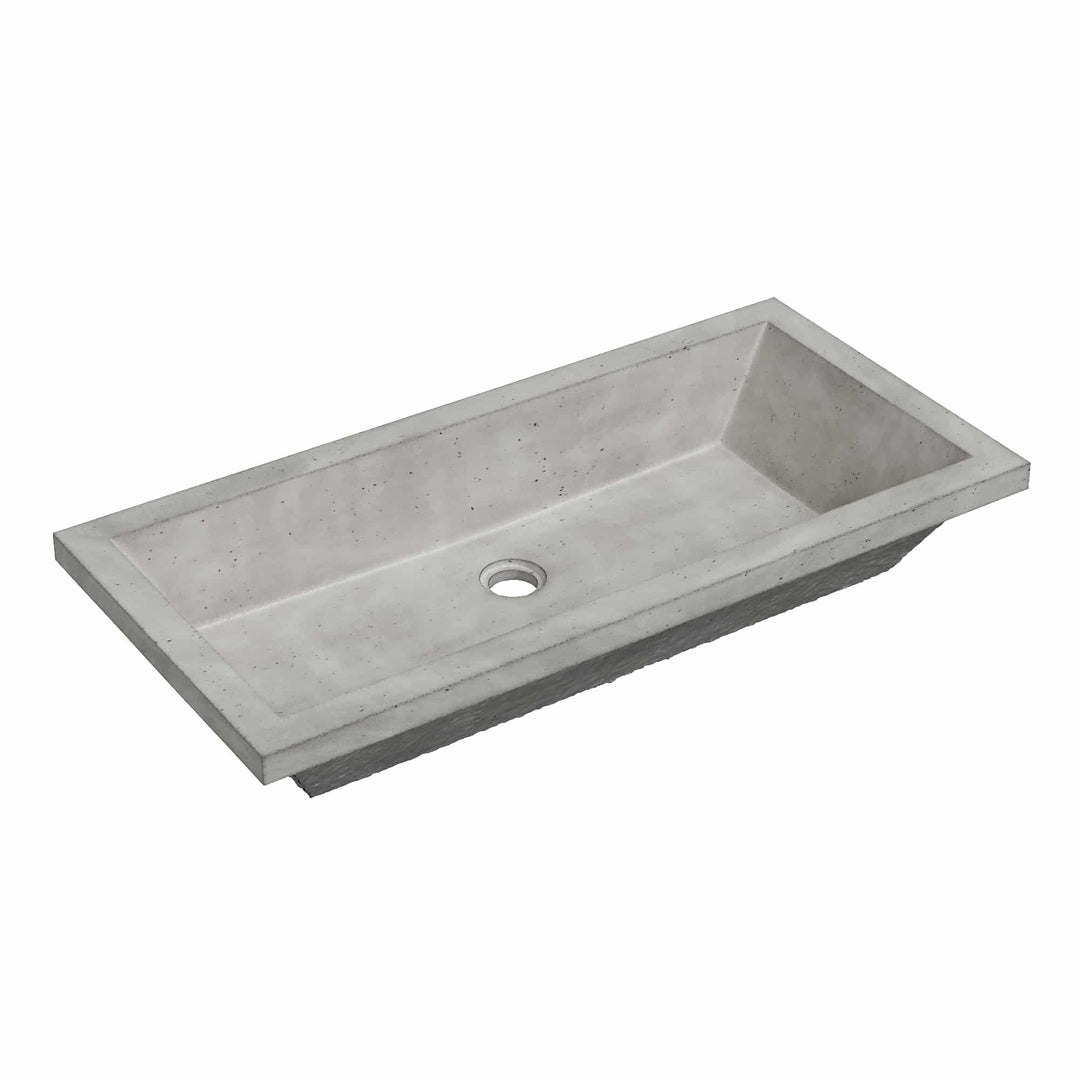 Arcata Nativestone Concrete Undermount Trough Bathroom Sink
