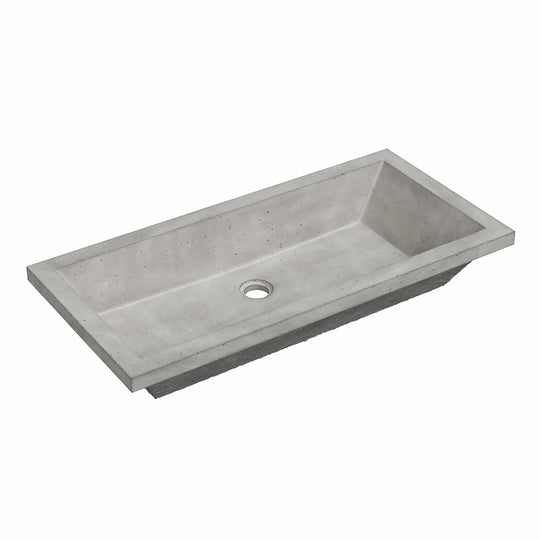 Arcata Nativestone Concrete Undermount Trough Bathroom Sink