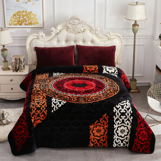Heavy Korean Mink Fleece King Size Blanket, Christmas Gift for Parents