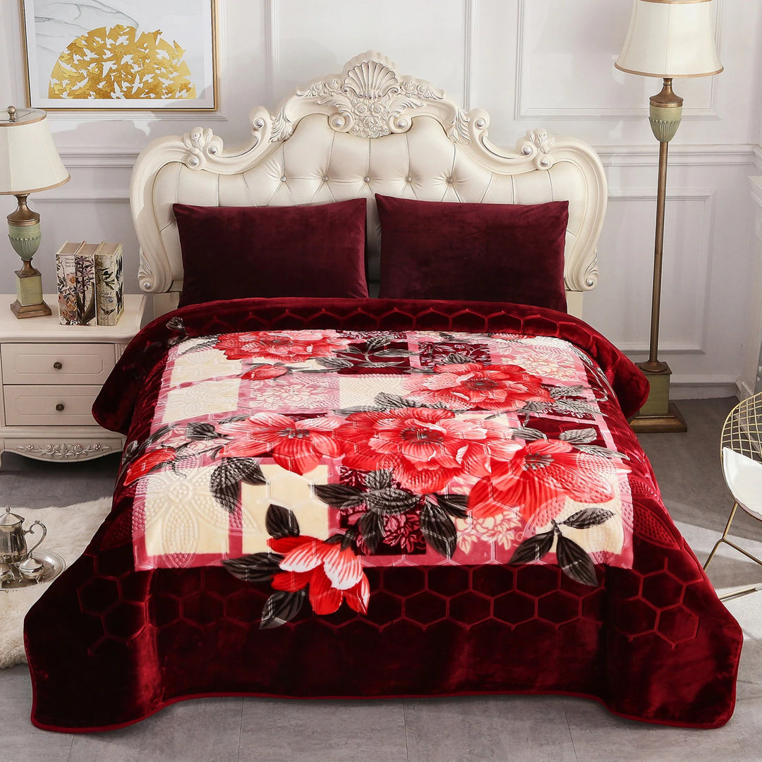 Heavy Korean Mink Fleece King Size Blanket, Christmas Gift for Parents