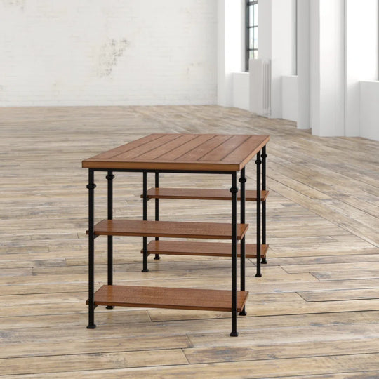 Zona Solid Wood Top Executive Desk
