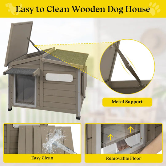 Haiya Dog House with Chew-Proof Iron Frame