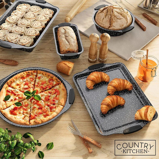 Nonstick Stackable Bakeware Set - Heavy Duty, Durable, Easy Release Baking Set, 10 Pcs