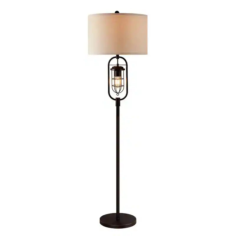 62.5 Inch Bronze Standard Floor Lamp with Night Light