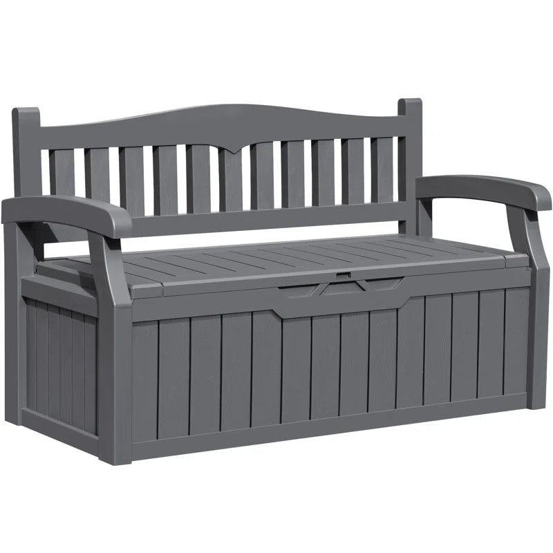 80 Gallon Storage Bench for Patio Furniture, Porch Decor and Outdoor Seating