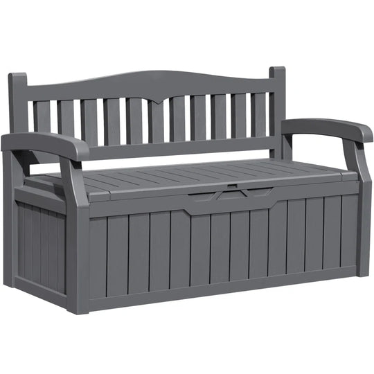 80 Gallon Storage Bench for Patio Furniture, Porch Decor and Outdoor Seating