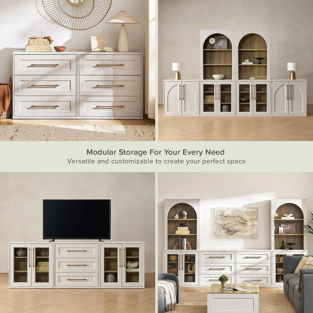 Mopio Blake 4 Piece Entertainment Center with Storage