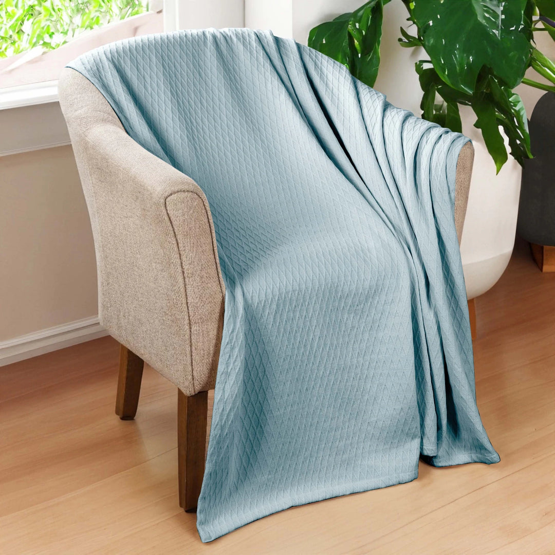 Diamond Weave All-Season Bedding Cotton Blanket