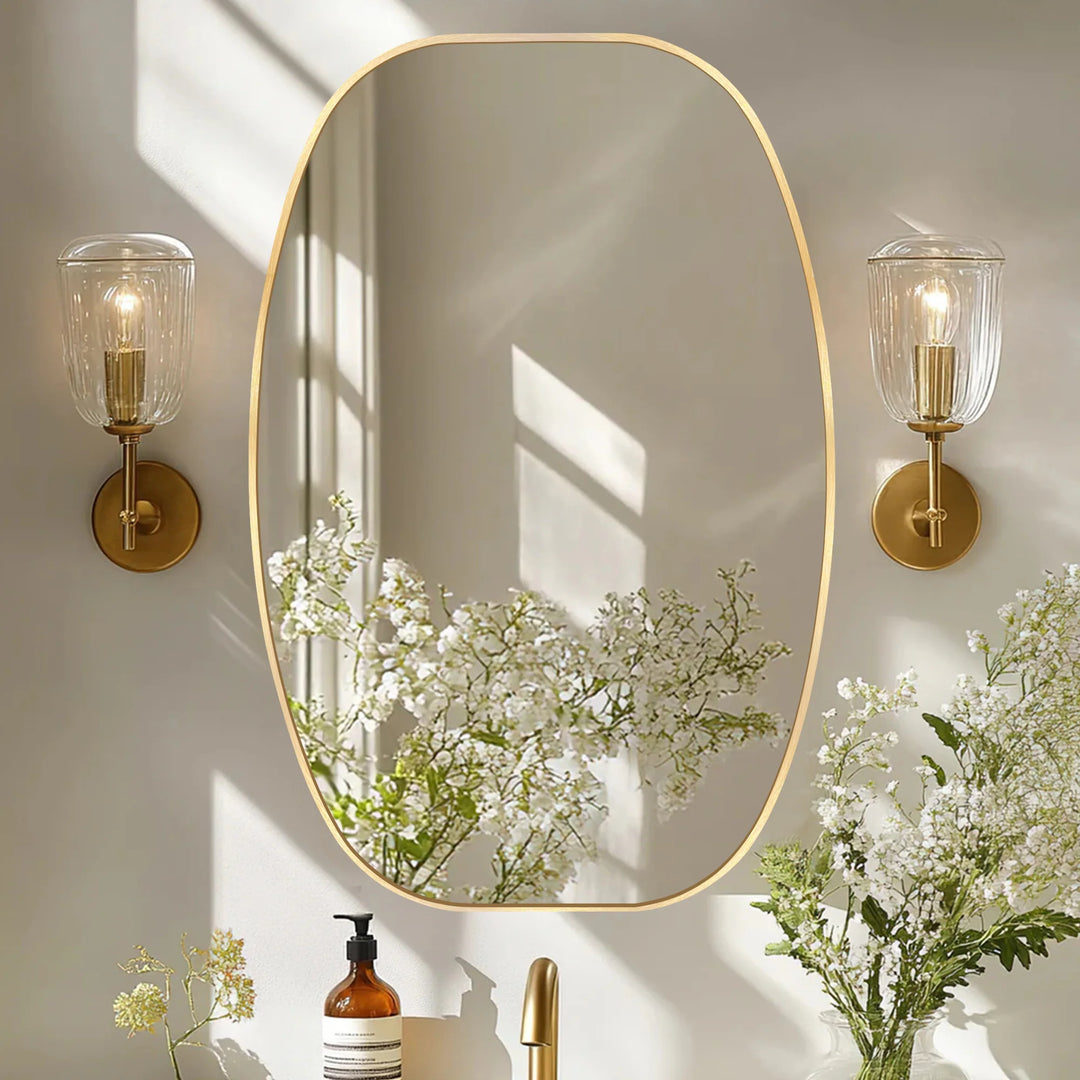 2 Pack Oval Mirror Vanity Decorative Wall Mirror