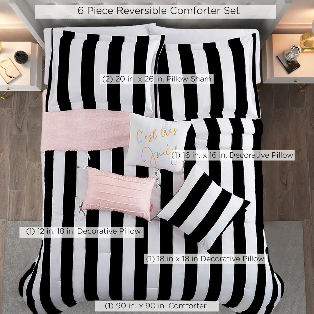 Juicy Reversible Cabana Stripe Bedding Set
