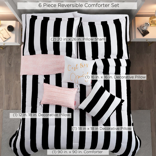Juicy Reversible Cabana Stripe Bedding Set