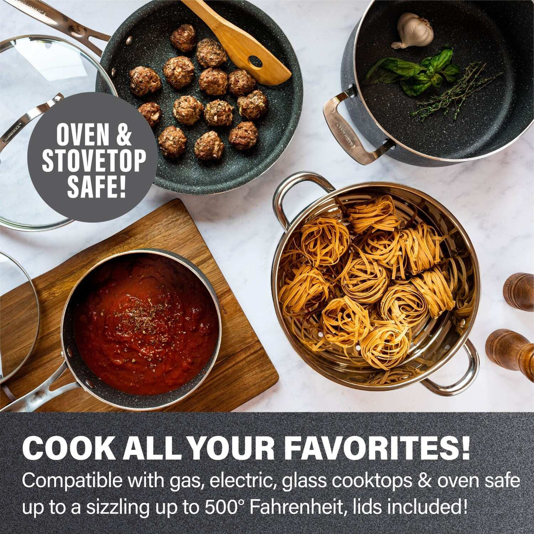 20 Piece Nonstick Aluminum Cookware and Bakeware Set