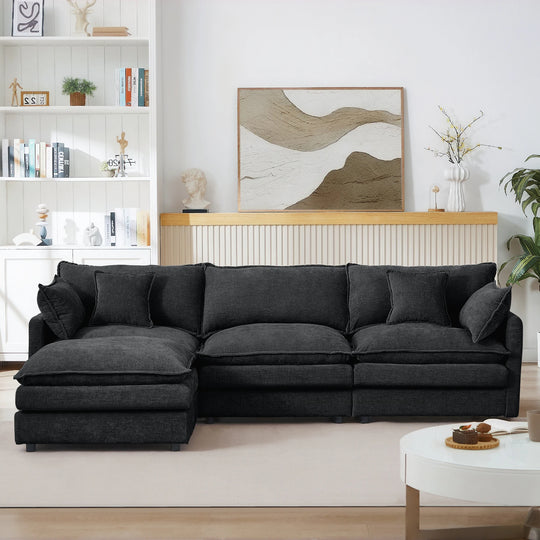 Modular Sectional Sofa, 102 Inch L Shaped Couch Set for Living Room
