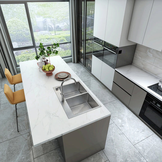 Drop in Double Bowl 304 Stainless Steel Kitchen Sink