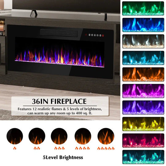 Alazik TV Stand for Tvs up to 78" with Fireplace Included