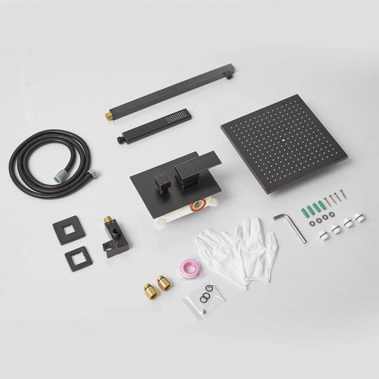 Rain Shower Faucet System Head Oil Rubbed Bronze with 10 Inch