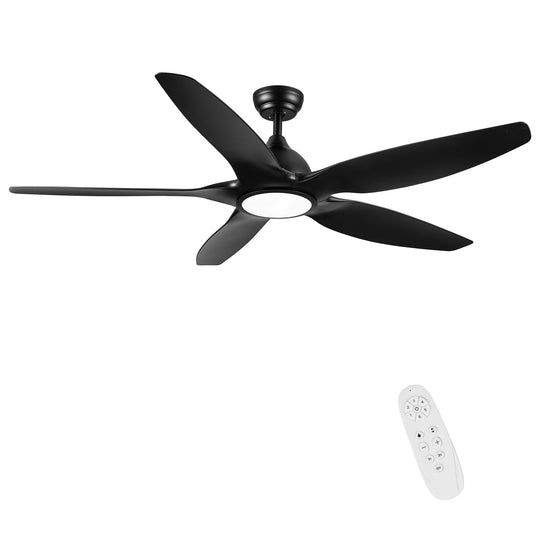 Sofucor 52/60 Inch Ceiling Fan with Integrated LED Light and Remote Control Quiet DC Motor