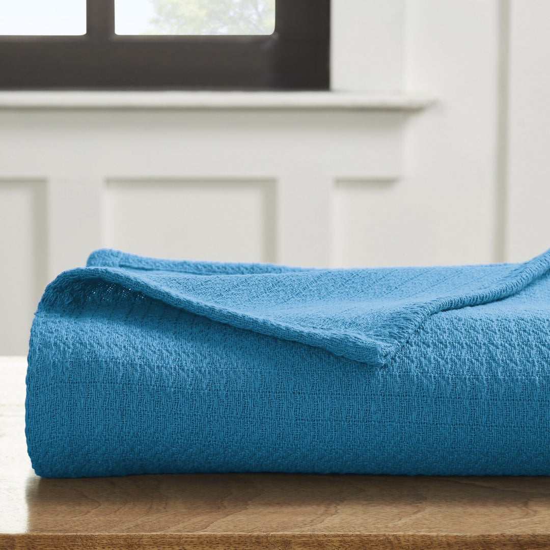 Waffle Weave Honeycomb Knit Soft Cotton Blanket