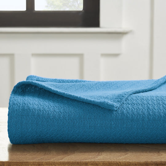 Waffle Weave Honeycomb Knit Soft Cotton Blanket