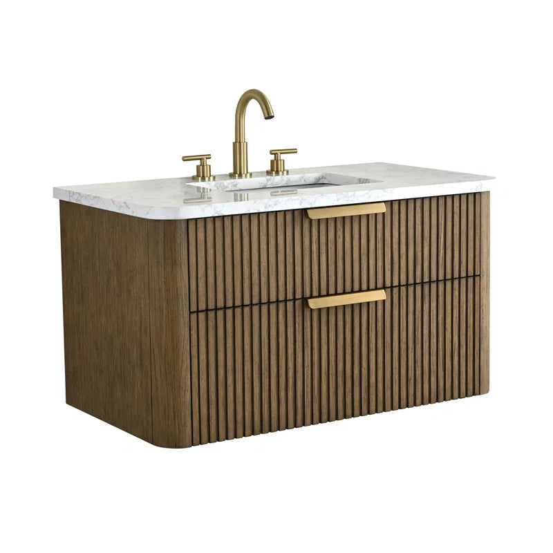 Liljan 36'' Wall-Mounted Single Bathroom Vanity