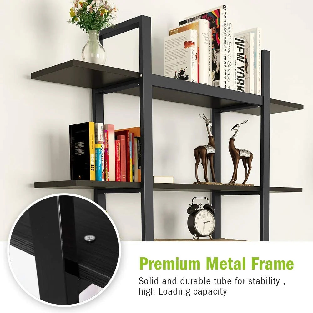 5-Tier Bookshelf, Vintage Industrial Style Bookcase