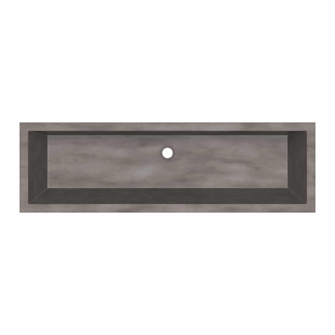 Arcata Nativestone Concrete Undermount Trough Bathroom Sink