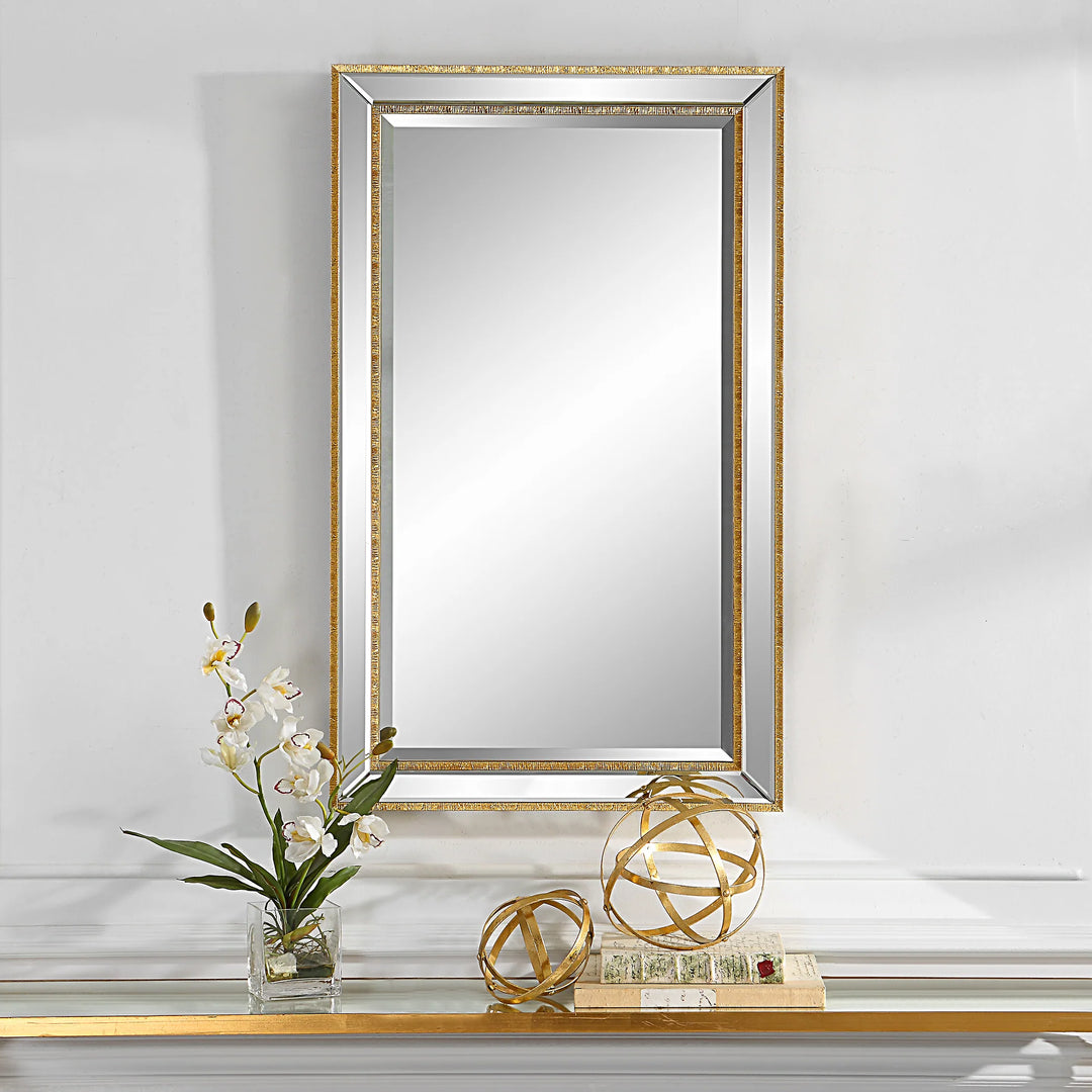 24 X 40 In. Gold Rectangular Mirror - 24" W X 40" H X 1" D