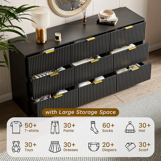 9-Drawer Dresser 63" W