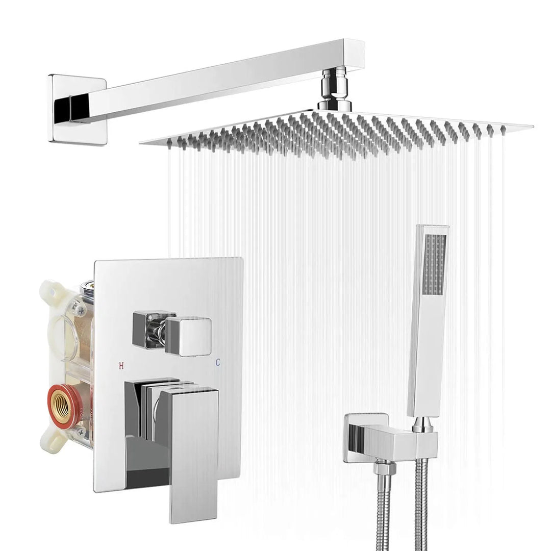 Rain Shower Faucet System Head Oil Rubbed Bronze with 10 Inch