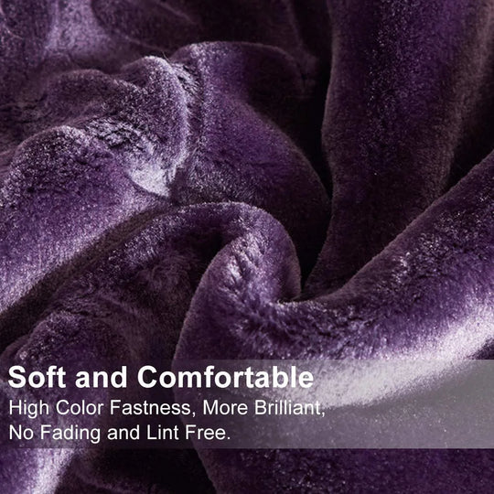 Embossed Floral Bed Blanket 85"X95" - 9Lbs