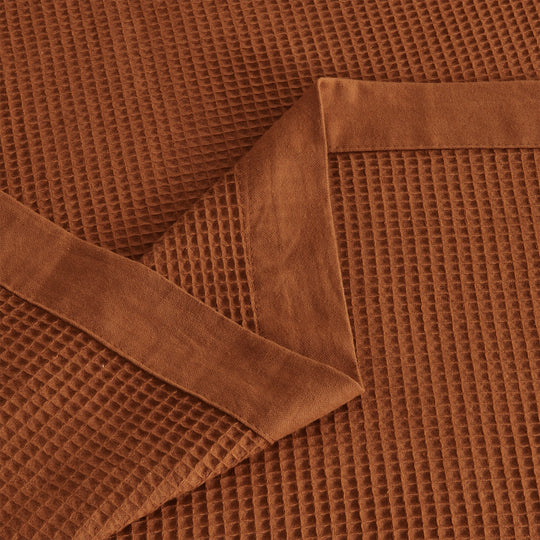 Luxurious 100% Cotton Soft Waffle Weave Knit Blanket