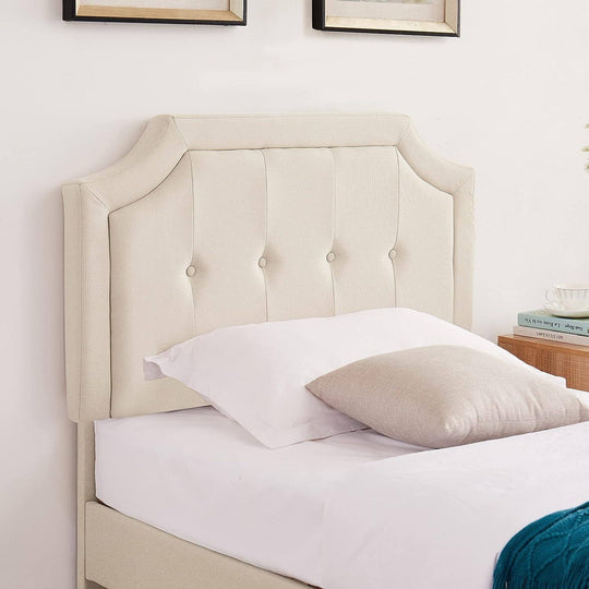 Javlergo Modern Upholstered Bed Frame with Height Adjustable Headboard Heavy-Duty Frame No Box Spring Needed